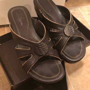 Nice Cole Haan Air Arielle Slide Brown Sandals 8